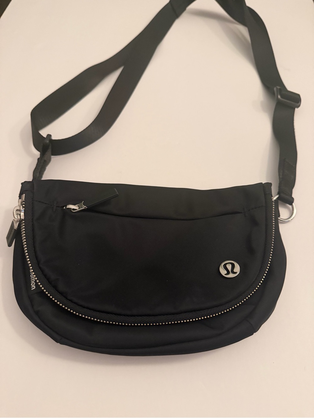 lululemon athletica Black Crossbody with Silver Hardware